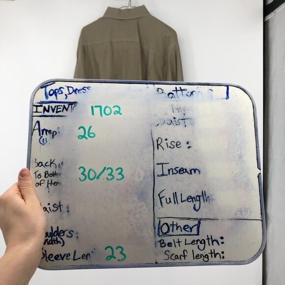 Nordstrom tan 100% Cotton wrinkle free men’s dress shirt neck 16.5  (32) - Picture 14 of 15